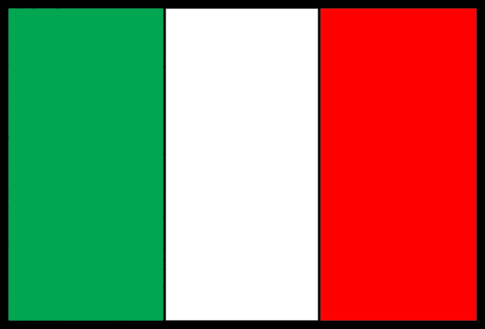 disegno di bandiera italia nazioni stati colorato